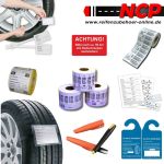 Stickers labels storage tires