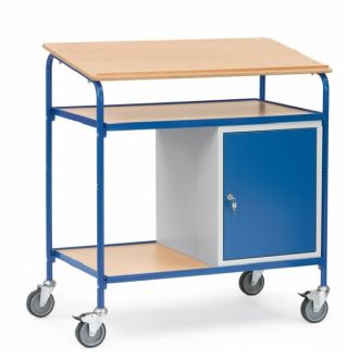 Rollpult Schreibtisch und Stahlschrank Rollbar