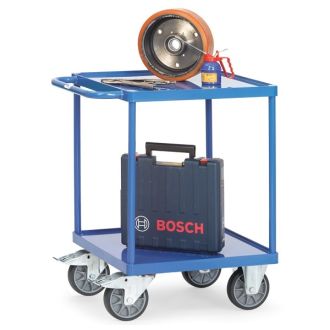 Table top carts with steel sheet trays