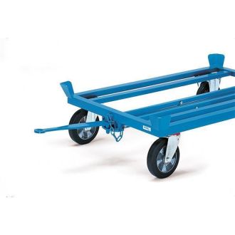Drawbar and coupling for pallet traction vehicle chassis
