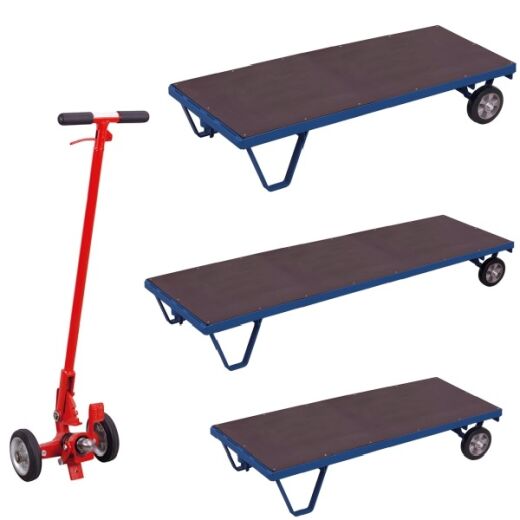 Reifenwagen – 250 Kg Tragkraft – 4 Lenkrollen Mit 2 Bremsen – 1130x527x890 Mm – Blau