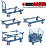 Roller support material carriage trolley