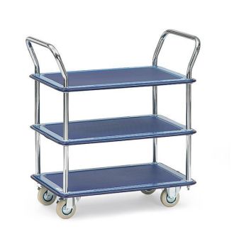 All-steel trolley 3 shelves