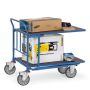 Cash and carry cart trolley 2 shelves 1000x700