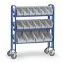 Assembly trolley with boxes