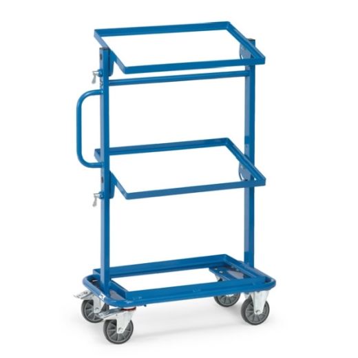 Storage trolley with open frame