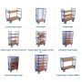 Double end wall trolley with wire 1200 x 800