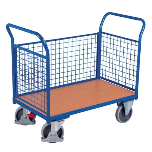 Three-wall trolley with wire