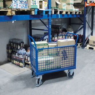 Four-wall trolley with wire 1000 x 550