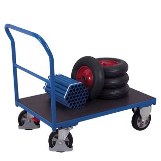 Push-handle trolley 1000 kg 2 brake rollers