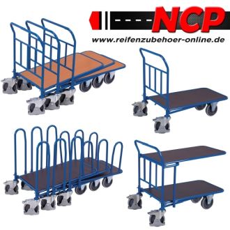 Push-handle trolley 1000 kg 2 brake rollers