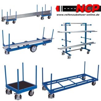 Heavy-duty material trolley with posts 1200 kg