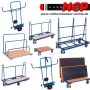 Heavy-duty material trolley with posts 2080x880