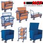 Metal box trolley with cover 900x600