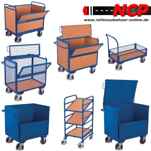 Metal box trolley without cover 500 kg