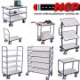 Table trolley with 2 shelves 1000x600 mm