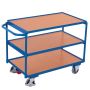 Table material trolley with 3 tiers 850x500
