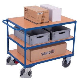 Heavy table trolley with 3 tiers 1000 x 700 500 kg