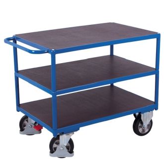 Heavy load table workshop trolley with 3 shelves 1000
