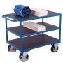 Heavy load table workshop trolley with 3 shelves 1000