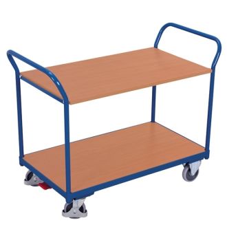 Tischwagen mit 2 Böden aus Holz 1000x600 mm