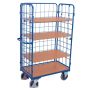 Shelf transport Trolley 3 walls 4 shelves variable 1000x600