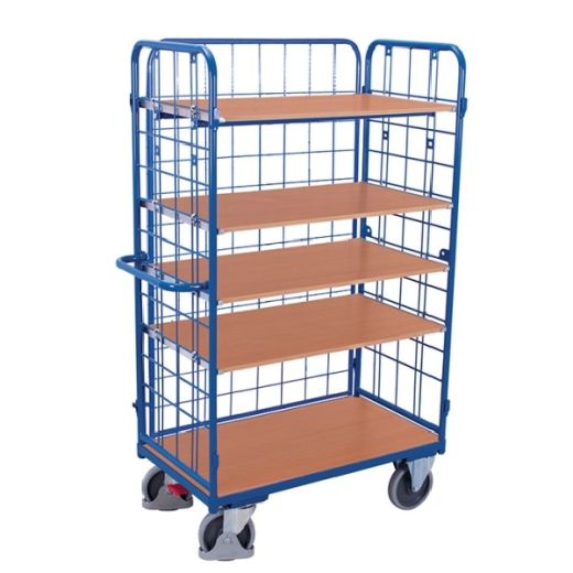 Shelf trolley high with 3 walls 5 soils variable use