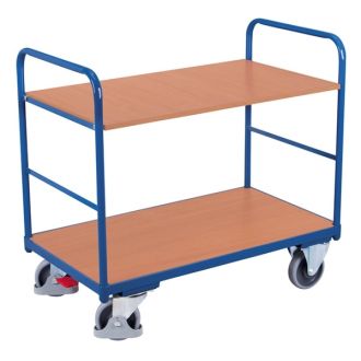 Shelf transport material trolley 2 shelves 1000x600