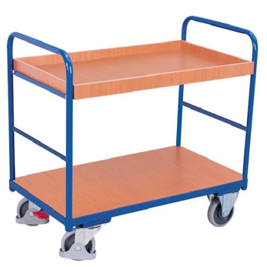 Shelf trolley with 1 tray and 1 shelf 250 kg