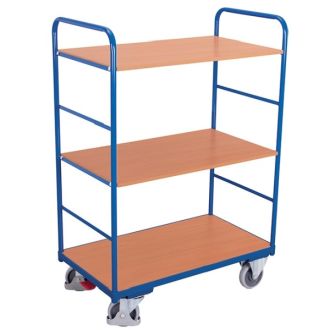 High shelf transport trolley with 3 shelves 1000x600