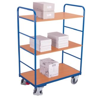High shelf transport trolley with 3 shelves 1000x600