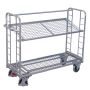 Shelf trolley 2 mesh shelves variable galvanized
