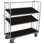 Shelf trolley 3 mesh shelves galvanized inclinable variable