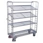Shelf assembly trolley 4 mesh shelves galvanized
