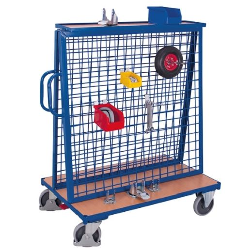 Workpiece workshop trolley with support 2x1260x245