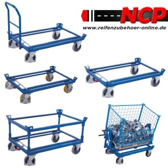 Order picking trolley with steps 1000x590 mm