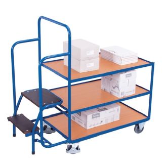 Order picking trolley with steps 250 kg