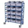 Euro box trolley with 15 boxes 1240x610 mm