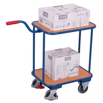 Dolly with handle and 2 wooden platforms 600x450 mm