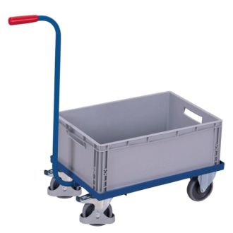 Dolly with handle with plastic box 610x410 mm