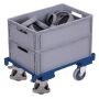 Kistenroller für Euro-Kasten 600 x 400 mit Eckhülse