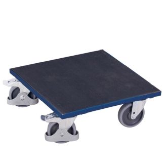Box dolly with glued-on corrugated rubber 500x500 mm