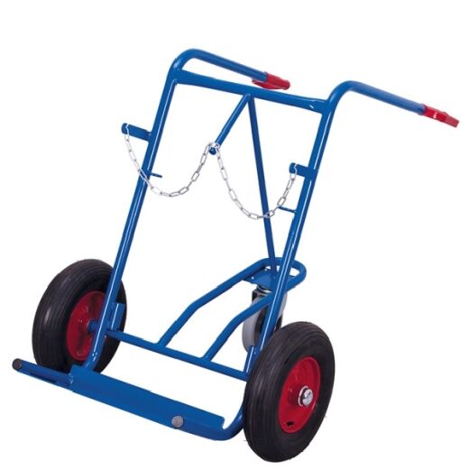 Stahl-Flaschenkarre mit Stützrad 2 x40 50 Liter