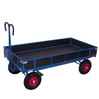 Flatbed hand truck with side walls 1160x760 mm