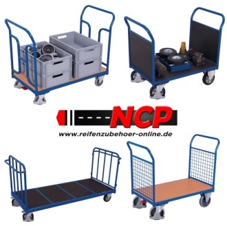 Flatbed hand truck with tubular steel end walls 1130x800 mm