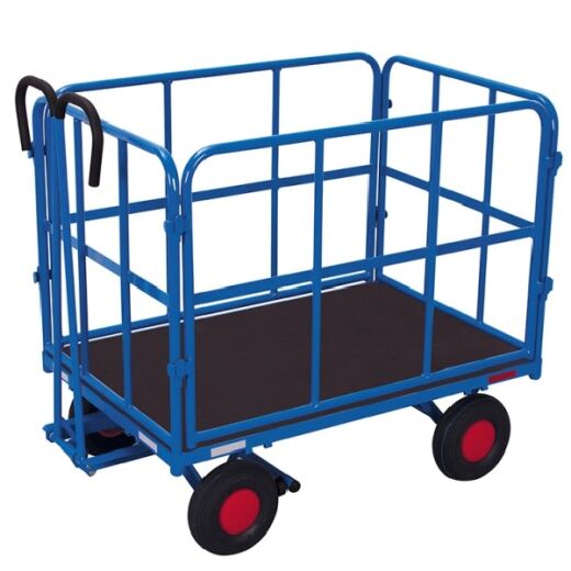 Hand-Pritschenwagen 4 Rohrwände Stahl 940x640 mm