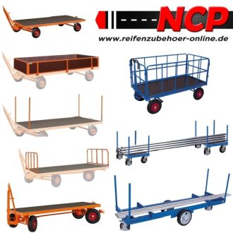 Flatbed hand truck with 4 tubular steel walls 1130x730 mm