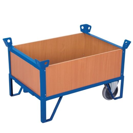 Rollplatte Wagen 4 Wände Holz stapelbar 990x685mm