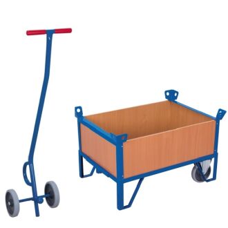 Rollplatte Wagen 4 Wände Holz stapelbar 990x685mm