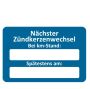Aufkleber nächster Zündkerzen-Wechsel 250 Stück